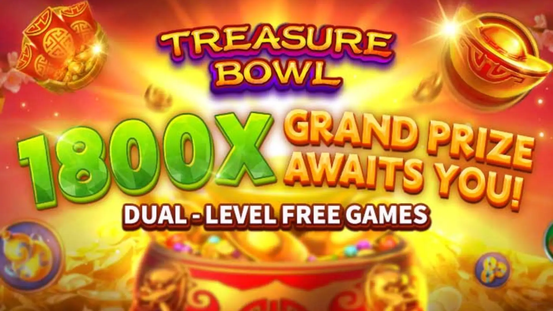 Multiplicadores Treasure Bowl iikk - 7777x Máximo com Tigela Dourada